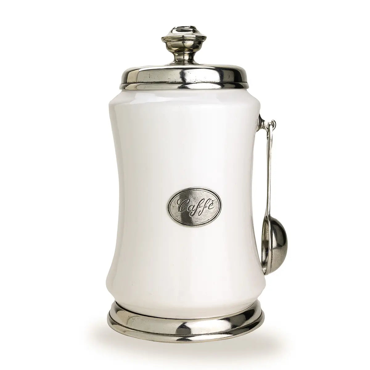 Tuscan Ceramic & Pewter Coffee Canister