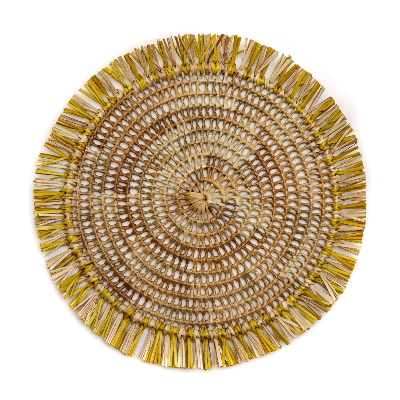 Fringed Raffia Placemat - Set of 4