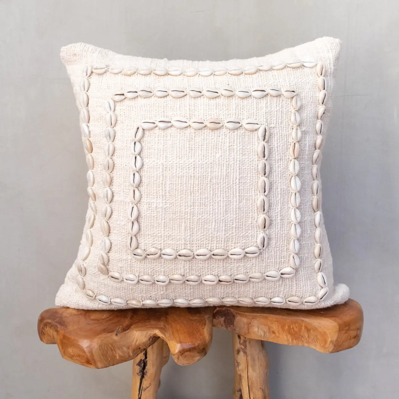 Cowrie Shell Bohemian Pillow Cover