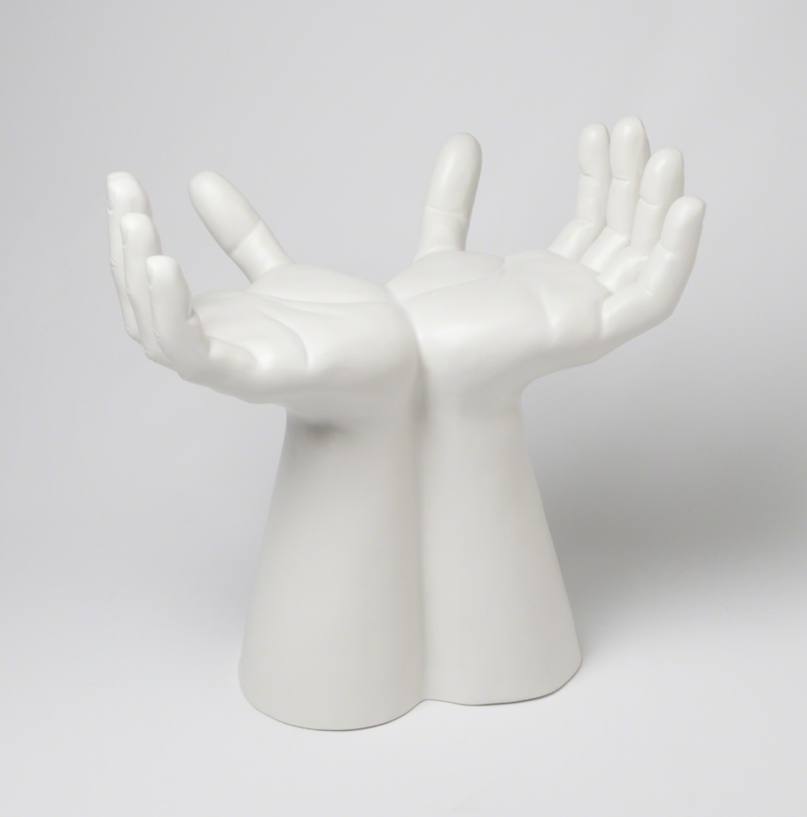 Hands Stool Matte White