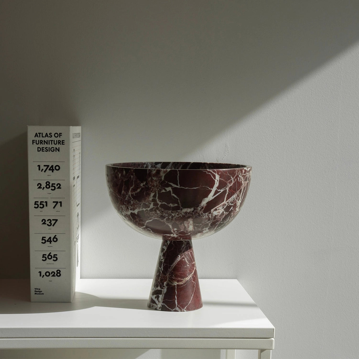 Rosso Marble Pedestal Bowl