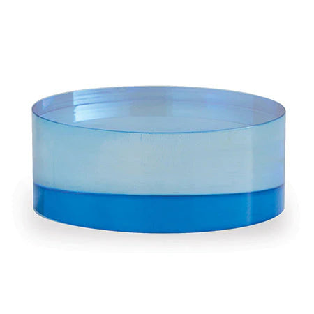 Acrylic Blue Lucite Round Riser
