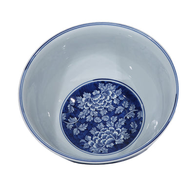 Blue Peony Floral Bowl